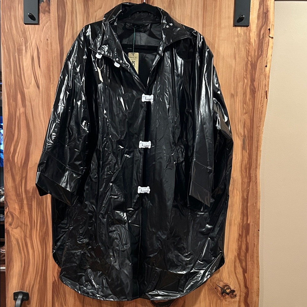 Vintage Black Women's Raincoat